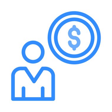 Dolar simgesi vektör illüstrasyonu 