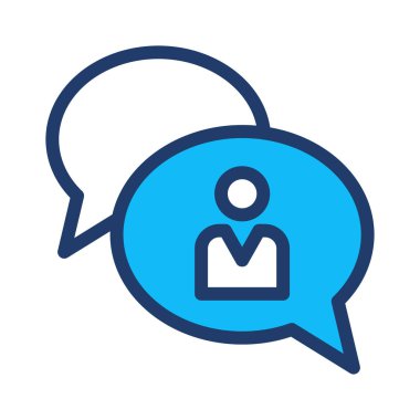 Sohbet simgesi vektör illüstrasyonu 