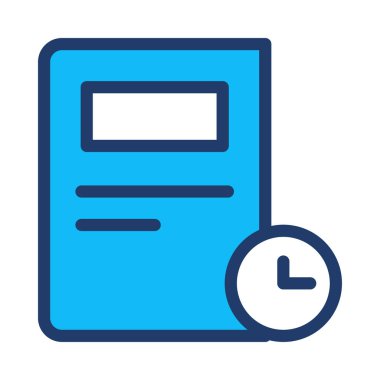 Belge web simgesi beyaz arka plan üzerinde izole iş için. Vektör çizim