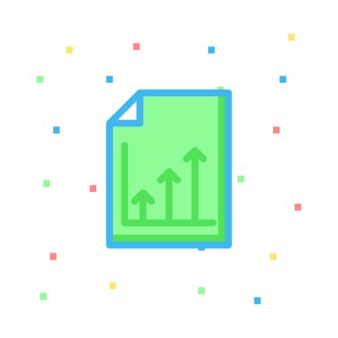 Beyaz arka plan, vektör, illüstrasyon izole büyüyen grafik düz simgesi