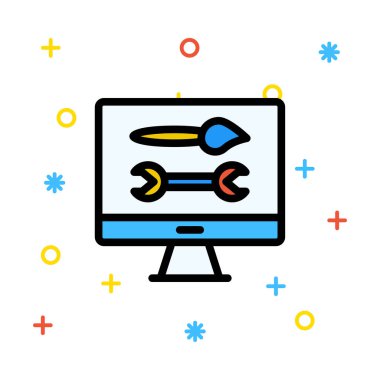 Renk iş web vektör simgesi