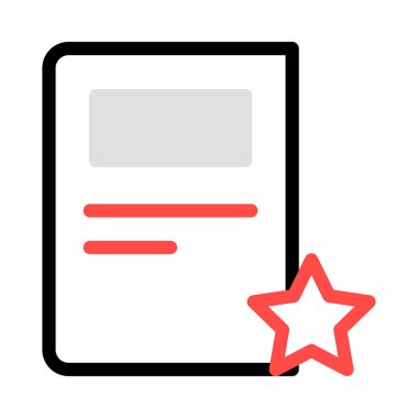 belge simgesi vektör illüstrasyonu 