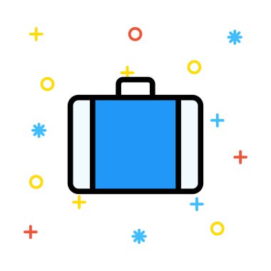 Beyaz arka plan, vektör, illüstrasyon izole iş hattı düz simge