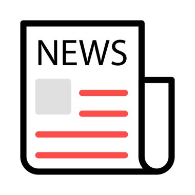 gazete simgesi vektör illüstrasyonu 