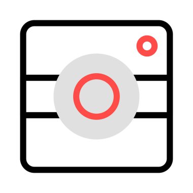 kamera simgesi vektör illüstrasyonu 