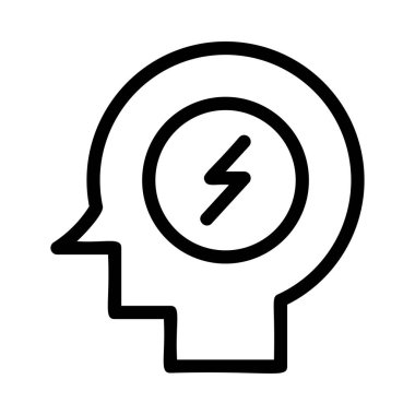 beyin ikonu vektör illüstrasyonu 