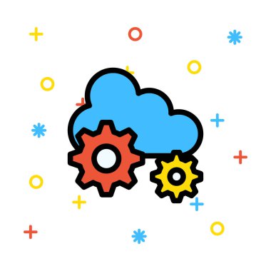 Beyaz arka plan, vektör, illüstrasyon izole iş hattı düz simge