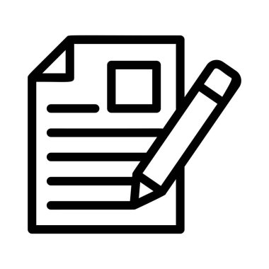 Kağıt belge beyaz arka plan, vektör, illüstrasyon izole kalem düz simgesi ile