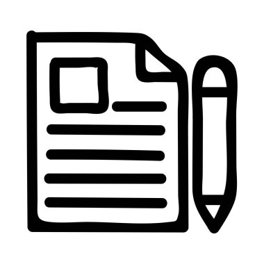 Kağıt belge beyaz arka plan, vektör, illüstrasyon izole kalem düz simgesi ile