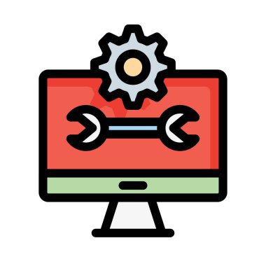 bilgisayar onarım vektör çizim 