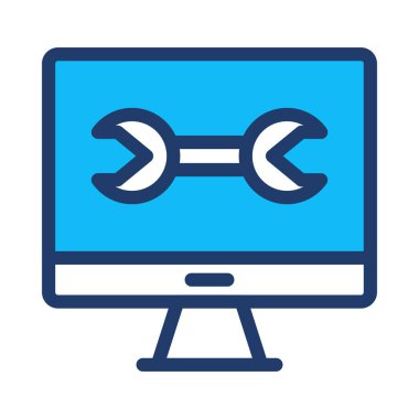 Beyaz arka plan, vektör, illüstrasyon izole iş hattı düz simge