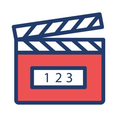 Film clapper simge vektör çizim 