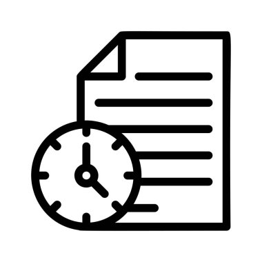 Belge web simgesi beyaz arka plan üzerinde izole iş için. Vektör çizim