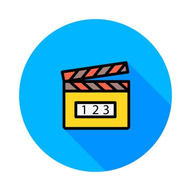 Film clapper simge vektör çizim 