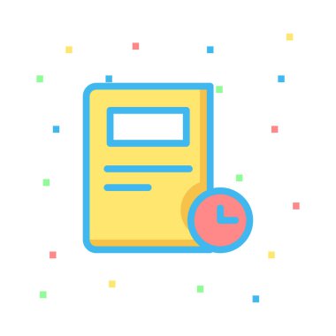 Belge web simgesi beyaz arka plan üzerinde izole iş için. Vektör çizim