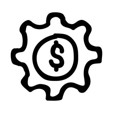 İş siyah web simge vektör çizim 