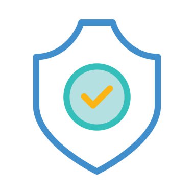 kalkan ikon vektör illüstrasyonu 