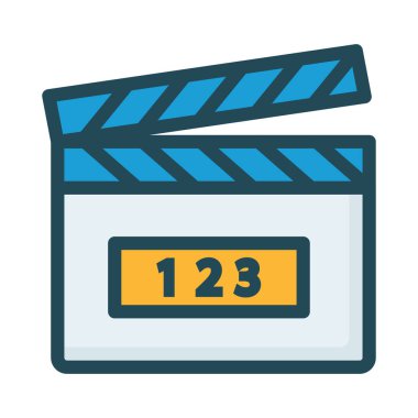 Film clapper simge vektör çizim 