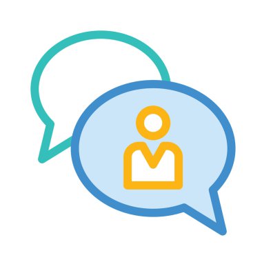 Sohbet simgesi vektör illüstrasyonu 