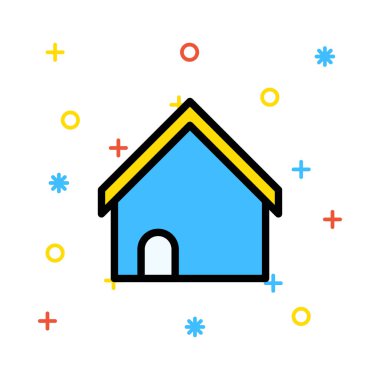 Beyaz arka plan, vektör, illüstrasyon izole iş hattı düz simge