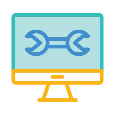 Beyaz arka plan, vektör, illüstrasyon izole iş hattı düz simge