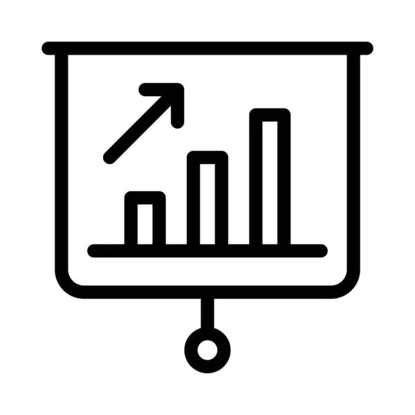 Gráfico Crecimiento Plano Ico Vector Ilustración — Vector de stock