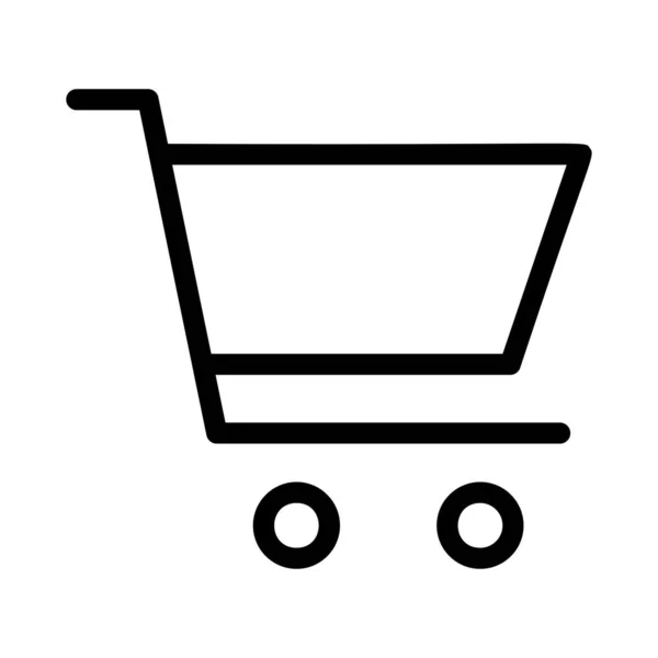 Carrello Shopping Flat Icon Vector — Vettoriale Stock