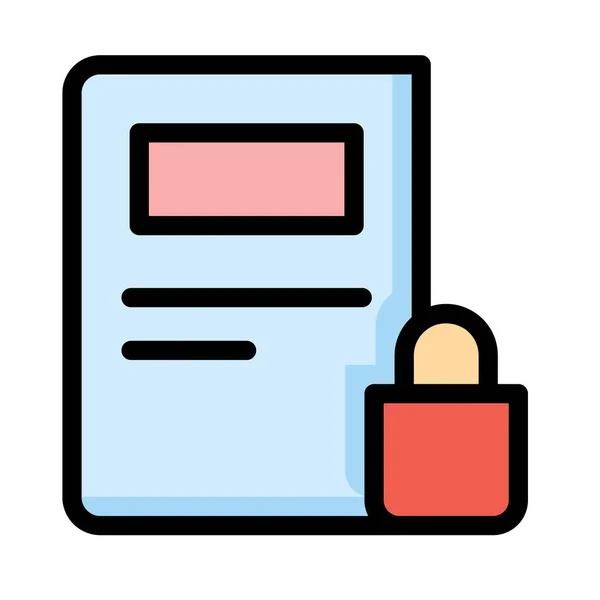 Icono Web Documento Para Empresas Aisladas Sobre Fondo Blanco Ilustración — Vector de stock