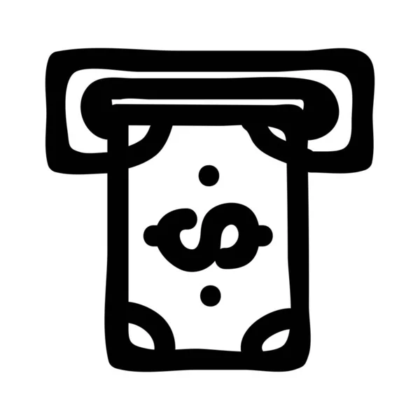 Business Logo Cash Dispenser Flat Icon Vector Illustration — Stock Vector