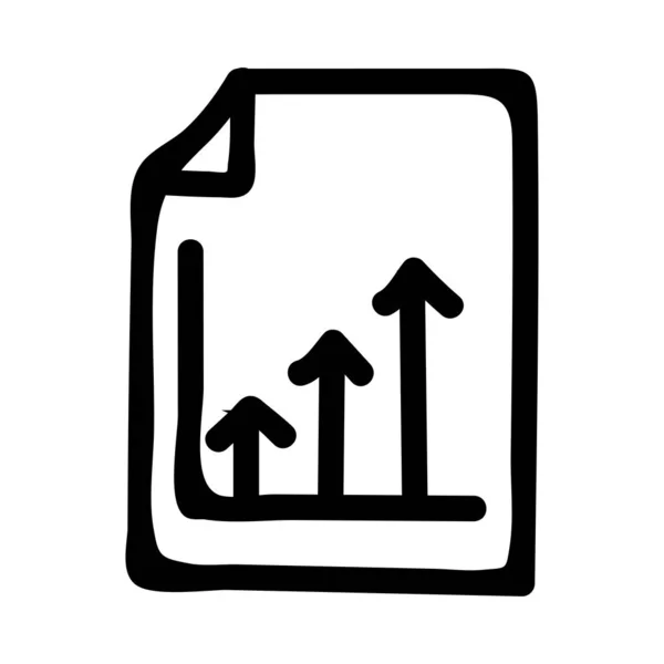 Rostoucí Graf Ploché Ikony Izolovaných Bílém Pozadí Vektor Ilustrace — Stockový vektor