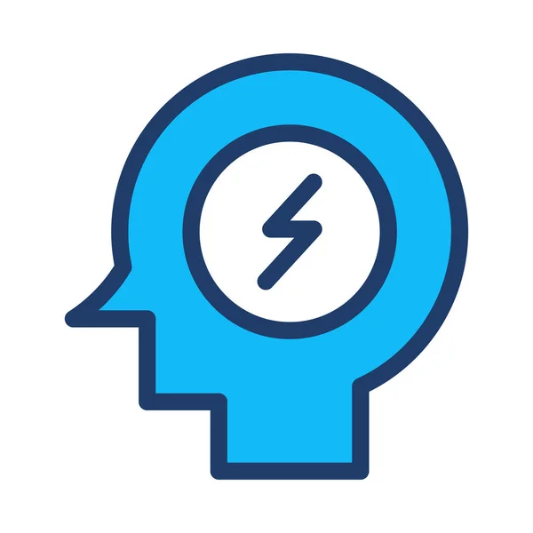 Icono Del Cerebro Vector Ilustración — Vector de stock