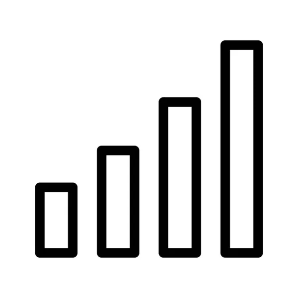 Business Line Icon Flaches Symbol Isoliert Auf Weißem Hintergrund Vektor — Stockvektor