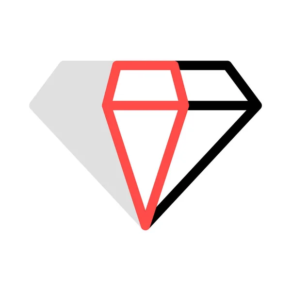 Diamante Sign Icon Vector Illustration — Stock Vector