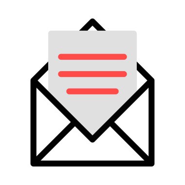 Belge web simgesi beyaz arka plan üzerinde izole iş için. Vektör çizim