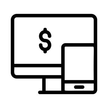 Beyaz arka plan, vektör, illüstrasyon izole iş hattı düz simge