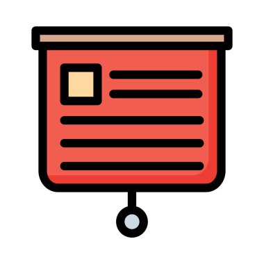 Sunu düz simgesi beyaz arka plan, vektör, illüstrasyon izole