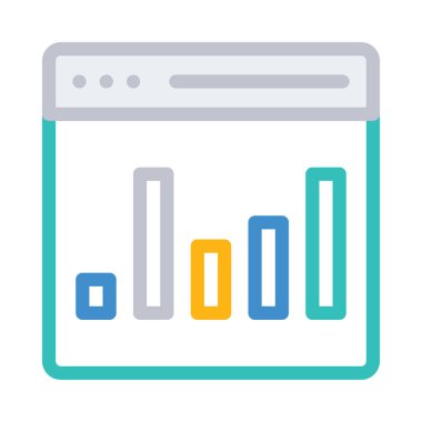 Grafik simgesi vektör illüstrasyonu 