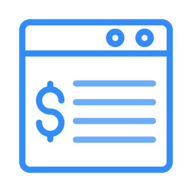 Belge web simgesi beyaz arka plan üzerinde izole iş için. Vektör çizim