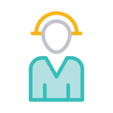 Sanayi işçisi simge vektör çizim 