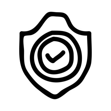 kalkan ikon vektör illüstrasyonu 