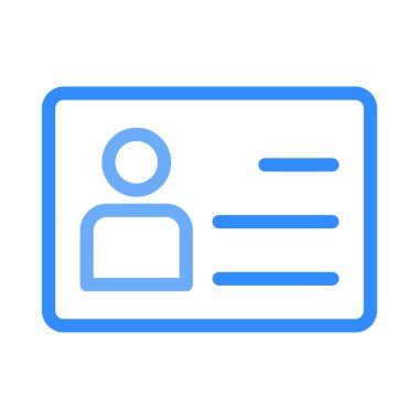 ID kart simgesi vektör illüstrasyonu 