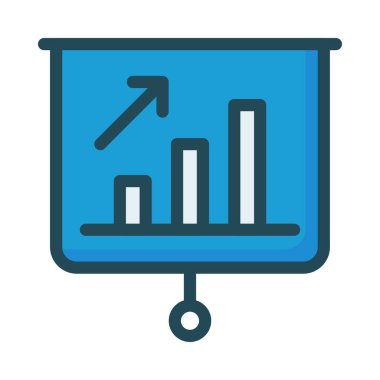 büyüyen grafik düz ICO, vektör, illüstrasyon