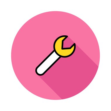 Beyaz arka plan, vektör, illüstrasyon izole iş hattı düz simge