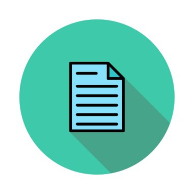 Belge web simgesi beyaz arka plan üzerinde izole iş için. Vektör çizim