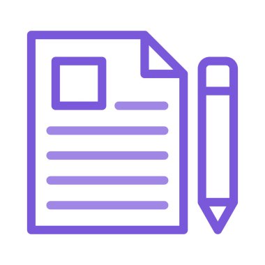 Kağıt belge beyaz arka plan, vektör, illüstrasyon izole kalem düz simgesi ile