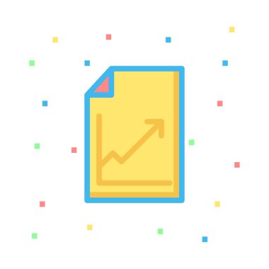 Belge web simgesi beyaz arka plan üzerinde izole iş için. Vektör çizim