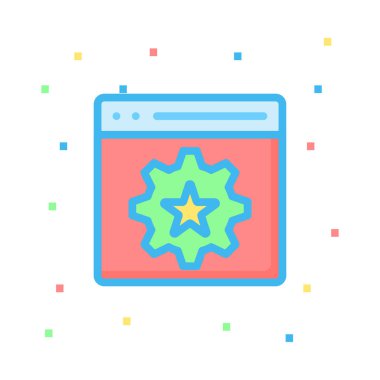 Belge web simgesi beyaz arka plan üzerinde izole iş için. Vektör çizim