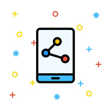 Beyaz arka plan, vektör, illüstrasyon izole iş hattı düz simge