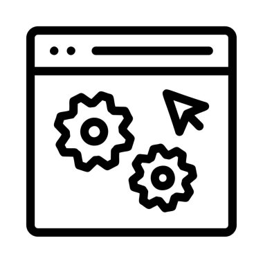 dişli simgesi vektör illüstrasyonu 