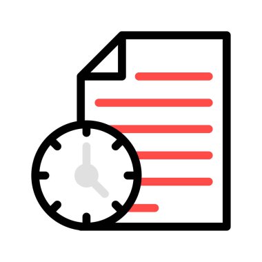 Belge web simgesi beyaz arka plan üzerinde izole iş için. Vektör çizim